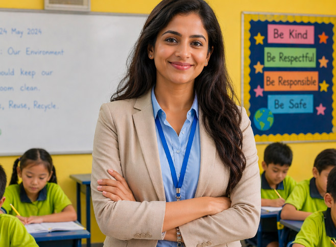 Teacher in classroom