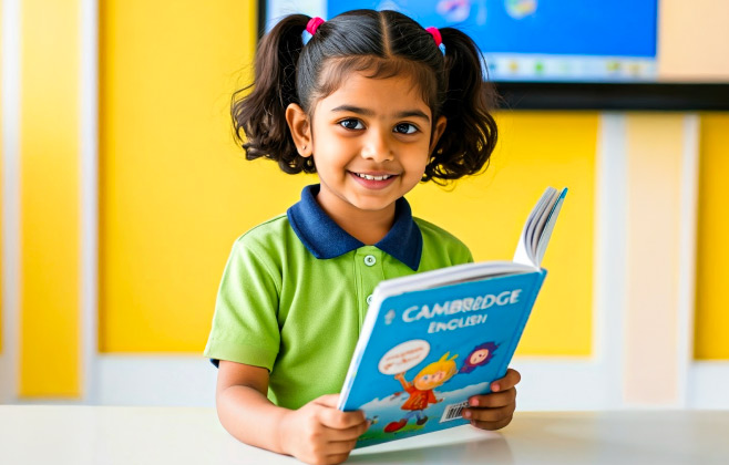 Young student reading