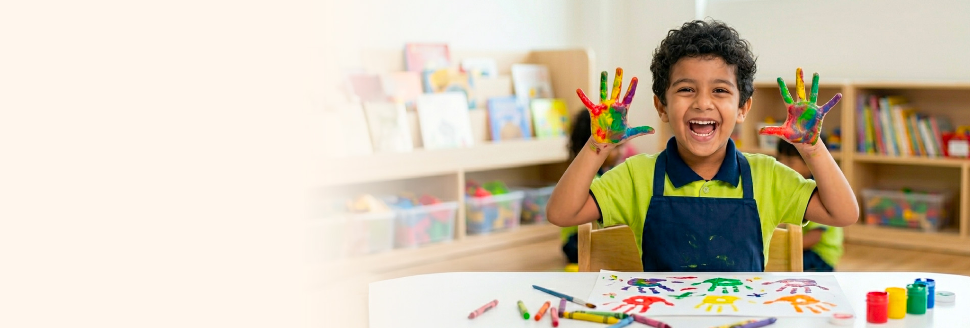 Child in art class