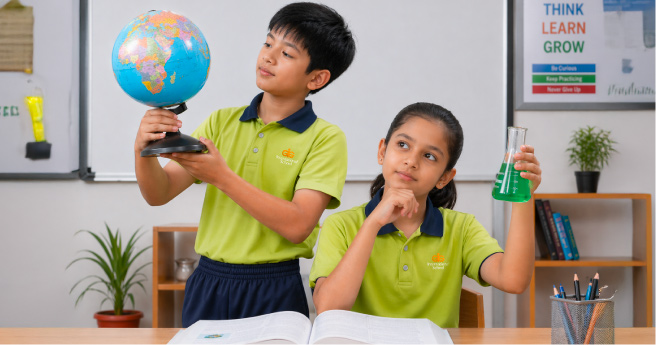 Students doing science